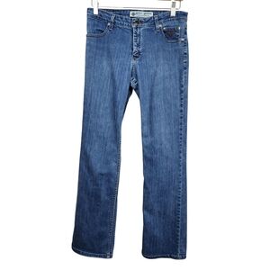 Harley Davidson HD Denim Blue Jeans Biker Moto Riding Bar Shield Womens Size 8